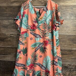 Junarose Floral Tropical Tiered Sundress
